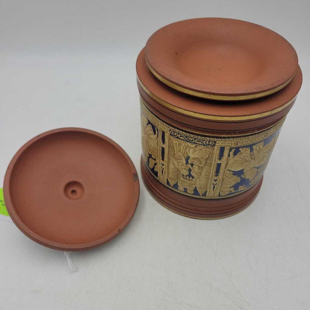 Victorian Terracotta Tobacco Jar 1870-1890 (LOR)
