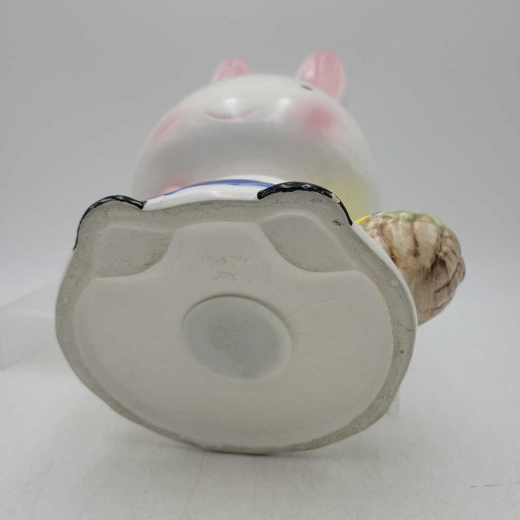 Vintage White Bunny Bank (LOR)