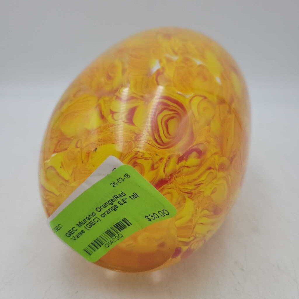 Murano Orange/Red Vase (GEC)