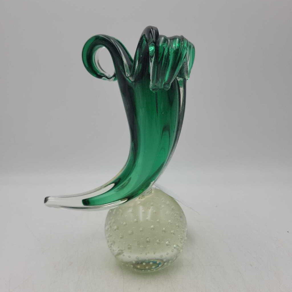 Murano Green Tulip Vase (GEC)