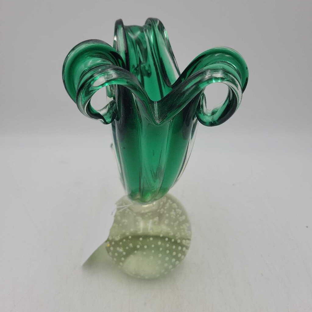 Murano Green Tulip Vase (GEC)