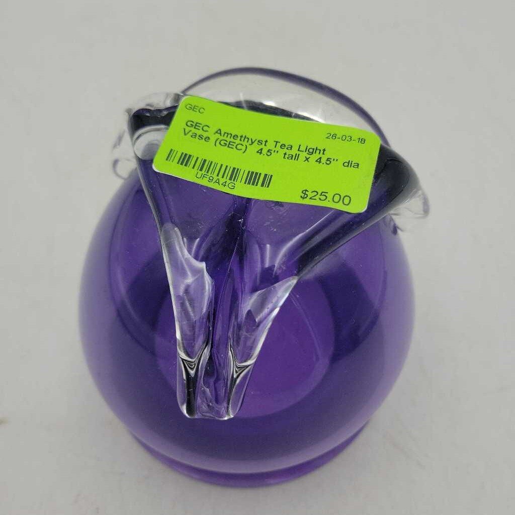 Amethyst Tea Light Vase (GEC)