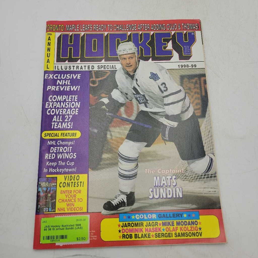 Hockey Illustrated 1998 99 38 th annual Sundin (JAS)