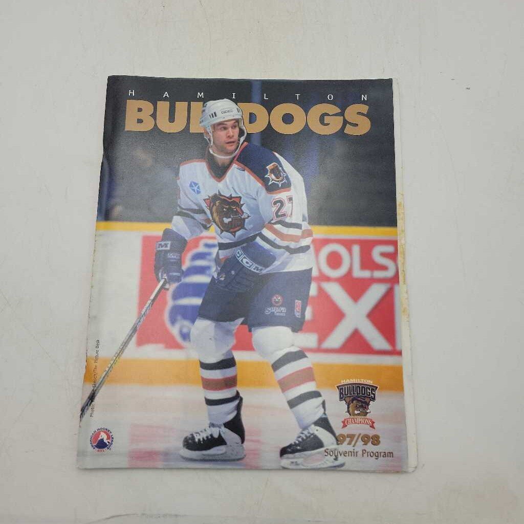 Hamilton Bulldogs 97 98 program (JAS)