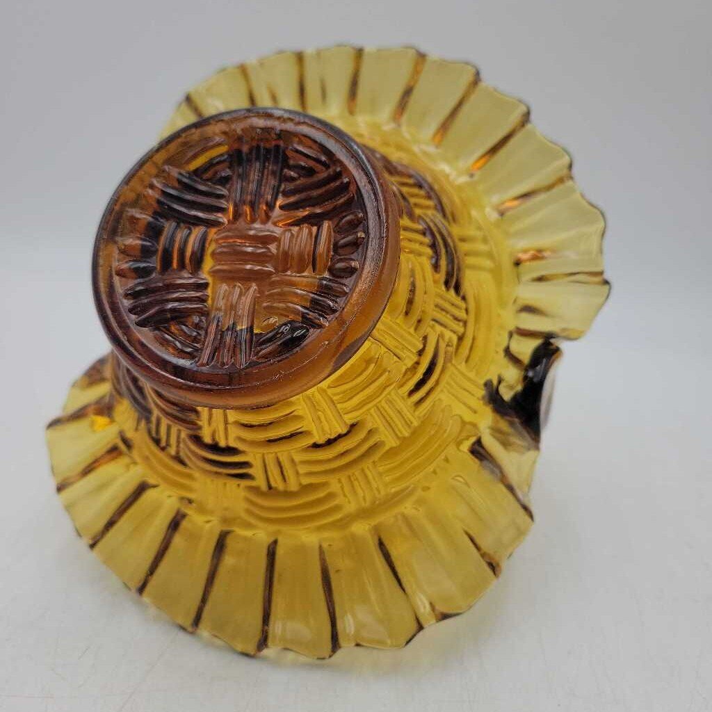 Amber Glass basket (DS)3449