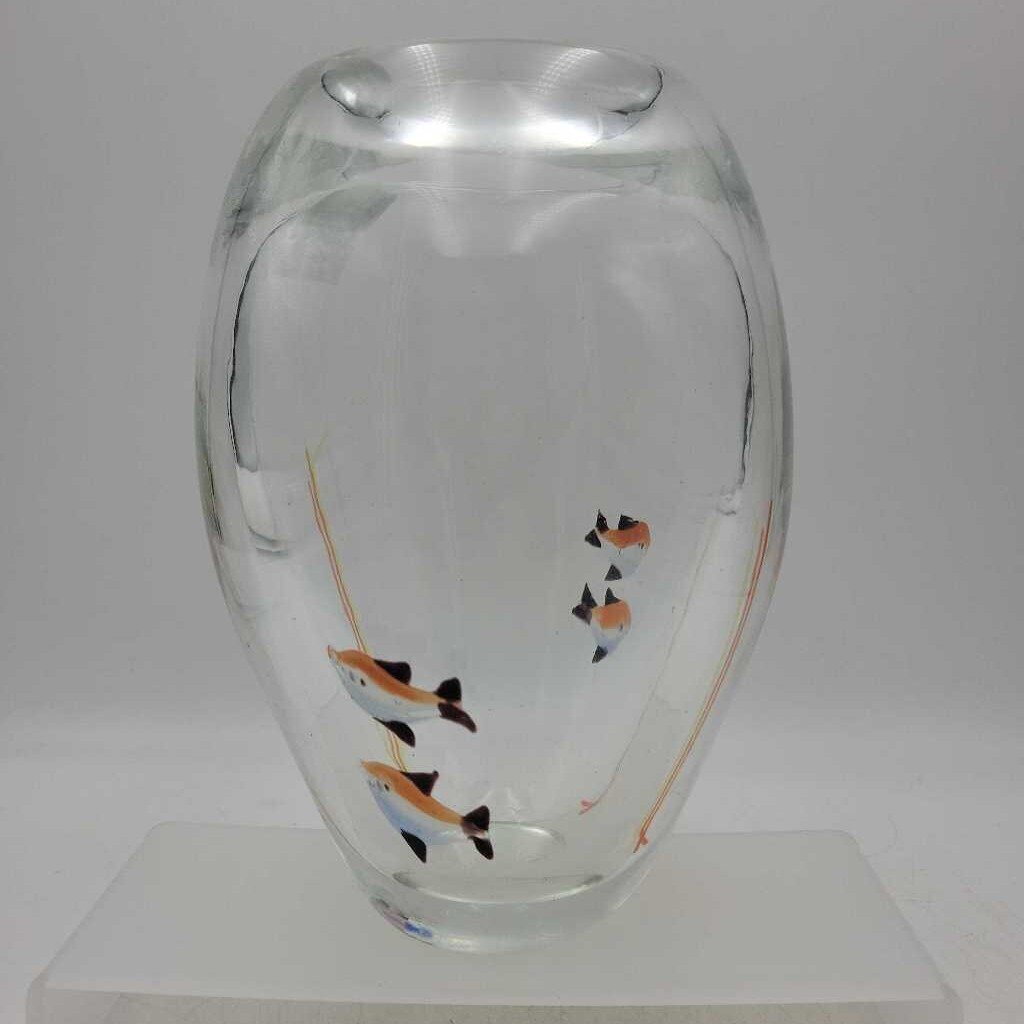 Aquarian MCM Art Glass Vase attributed to Murano (DS) 3577