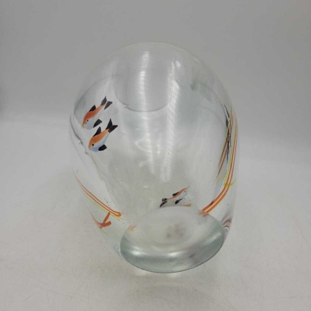 Aquarian MCM Art Glass Vase attributed to Murano (DS) 3577