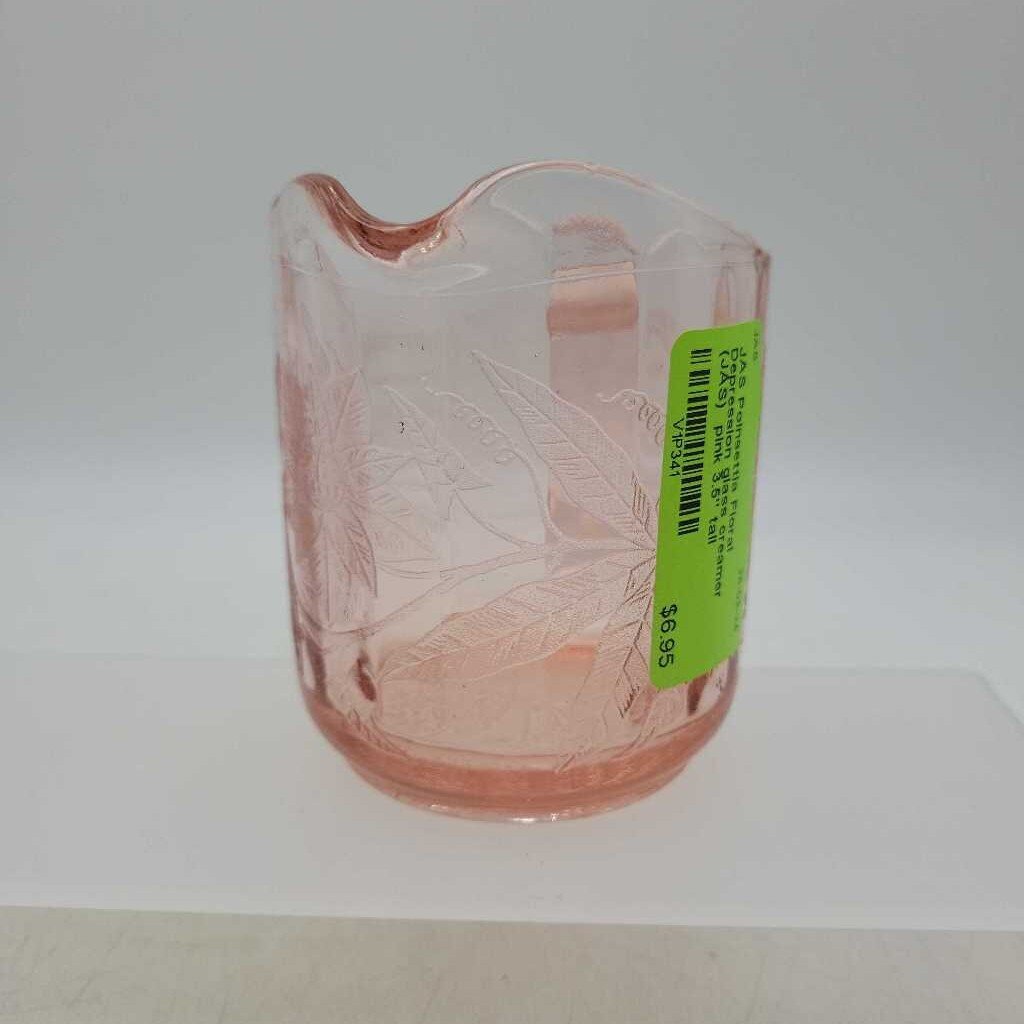 Poinsettia Floral Depression glass creamer (JAS)