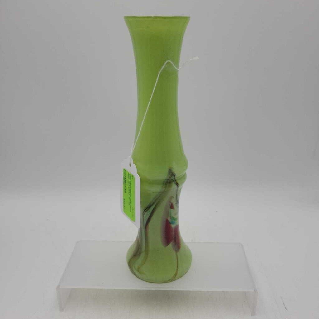 Hand Blown Jade Glass Bud Vase (GEC)