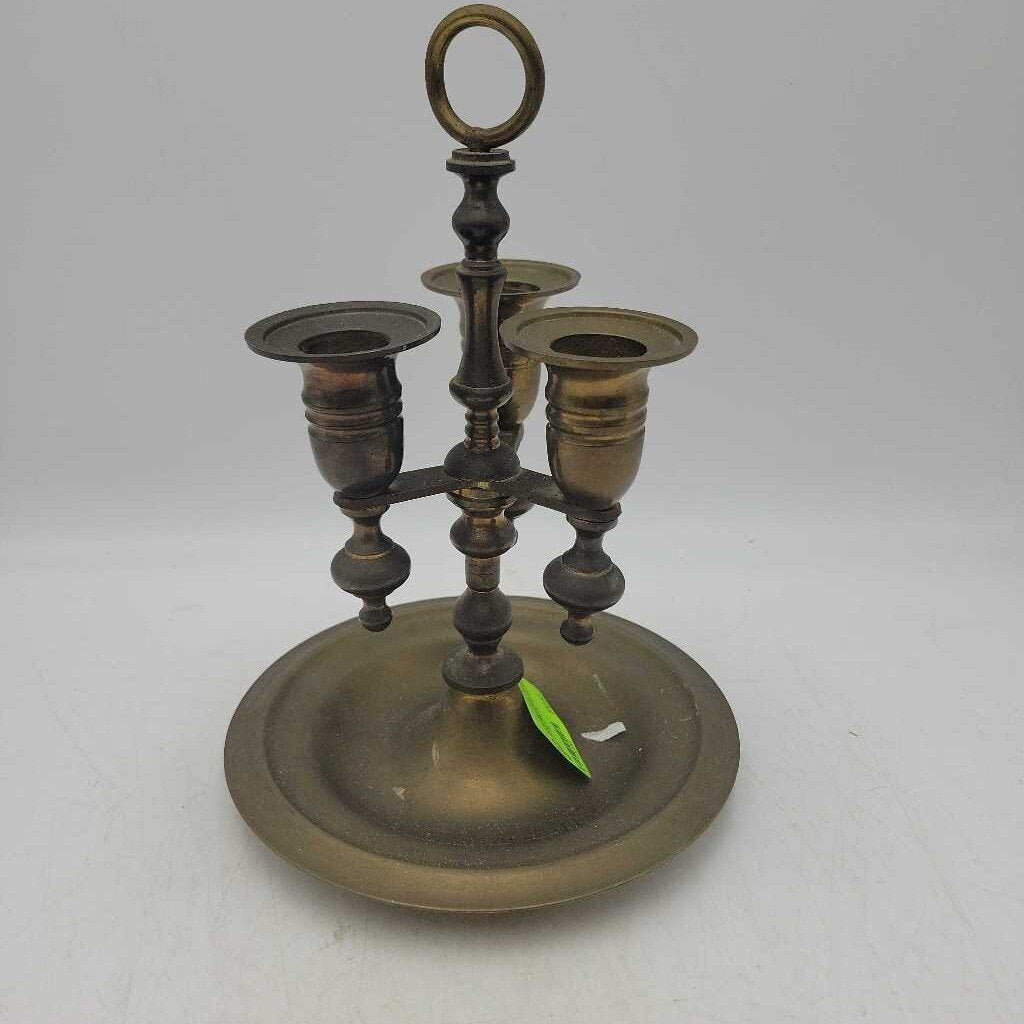 3 Candle Brass Candle Holder (1708) (MCOL)
