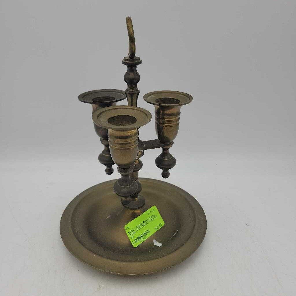 3 Candle Brass Candle Holder (1708) (MCOL)