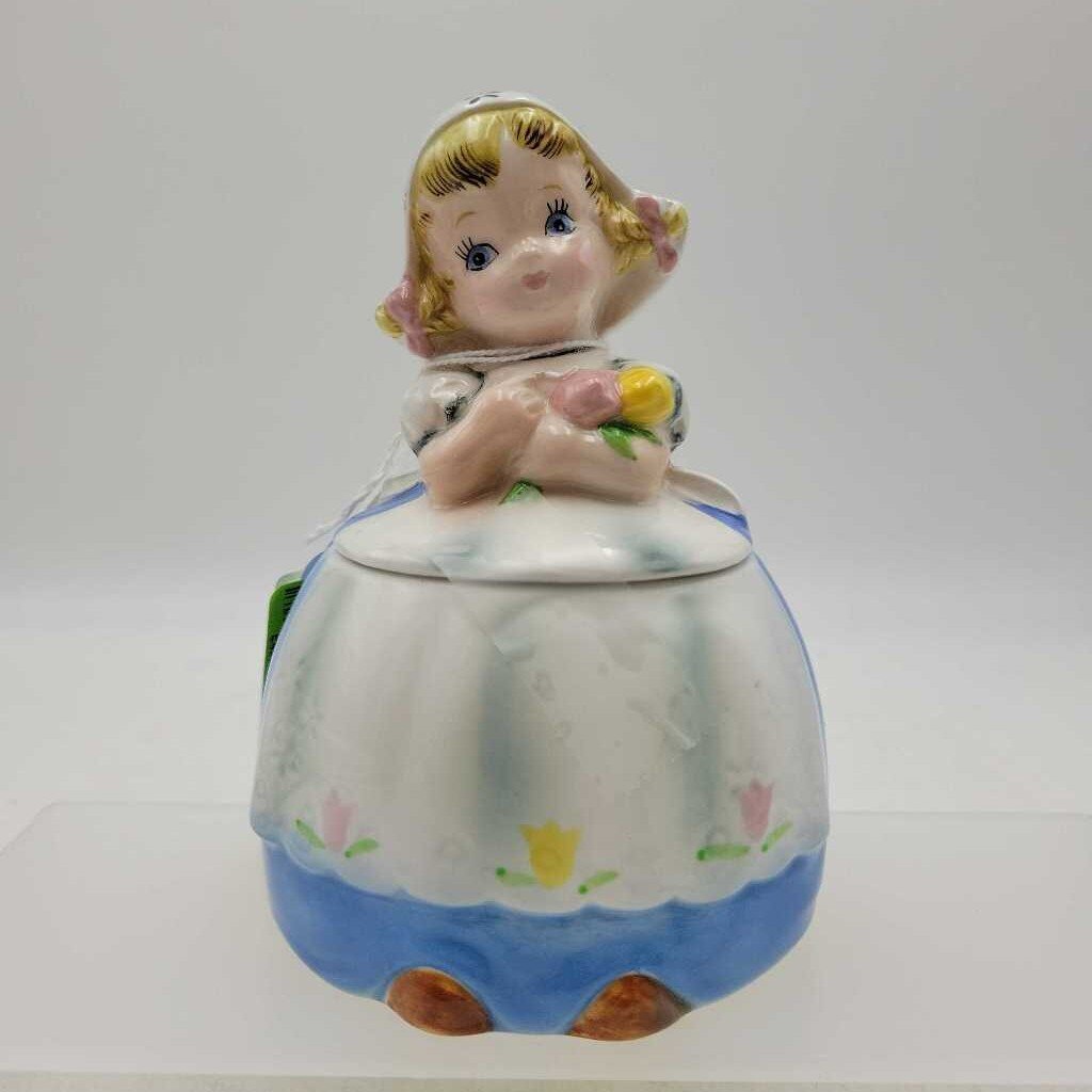 Girl Figural Jam Pot Sugar bowl (DEB)