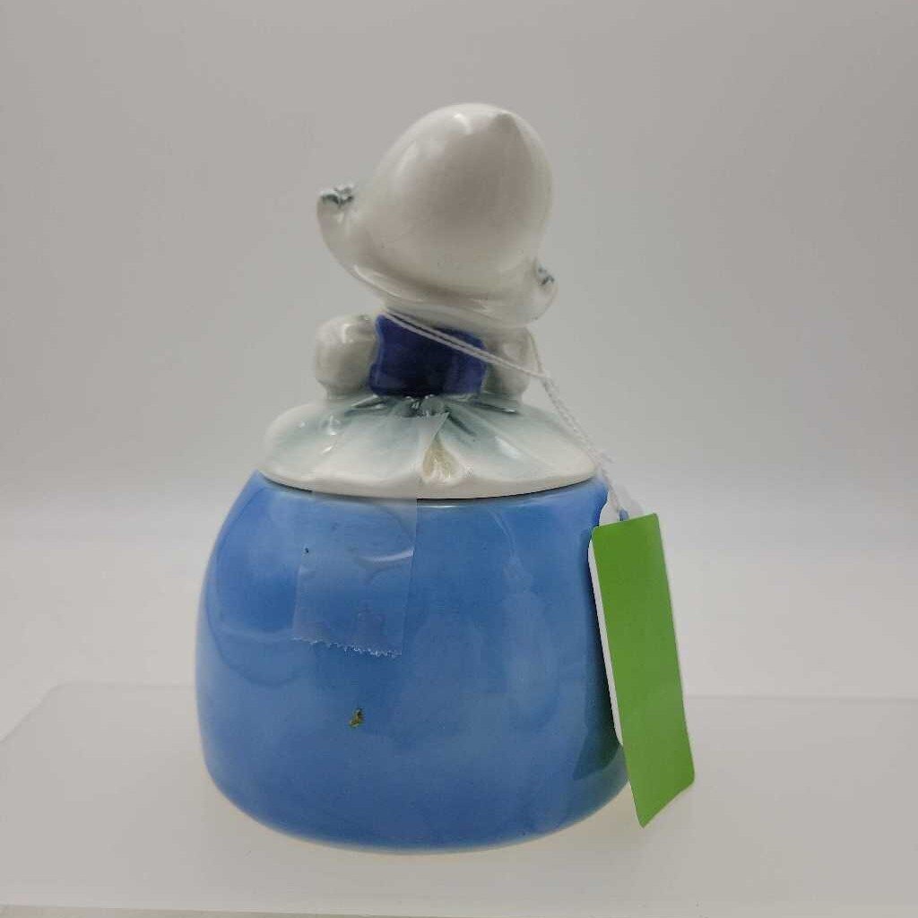 Girl Figural Jam Pot Sugar bowl (DEB)