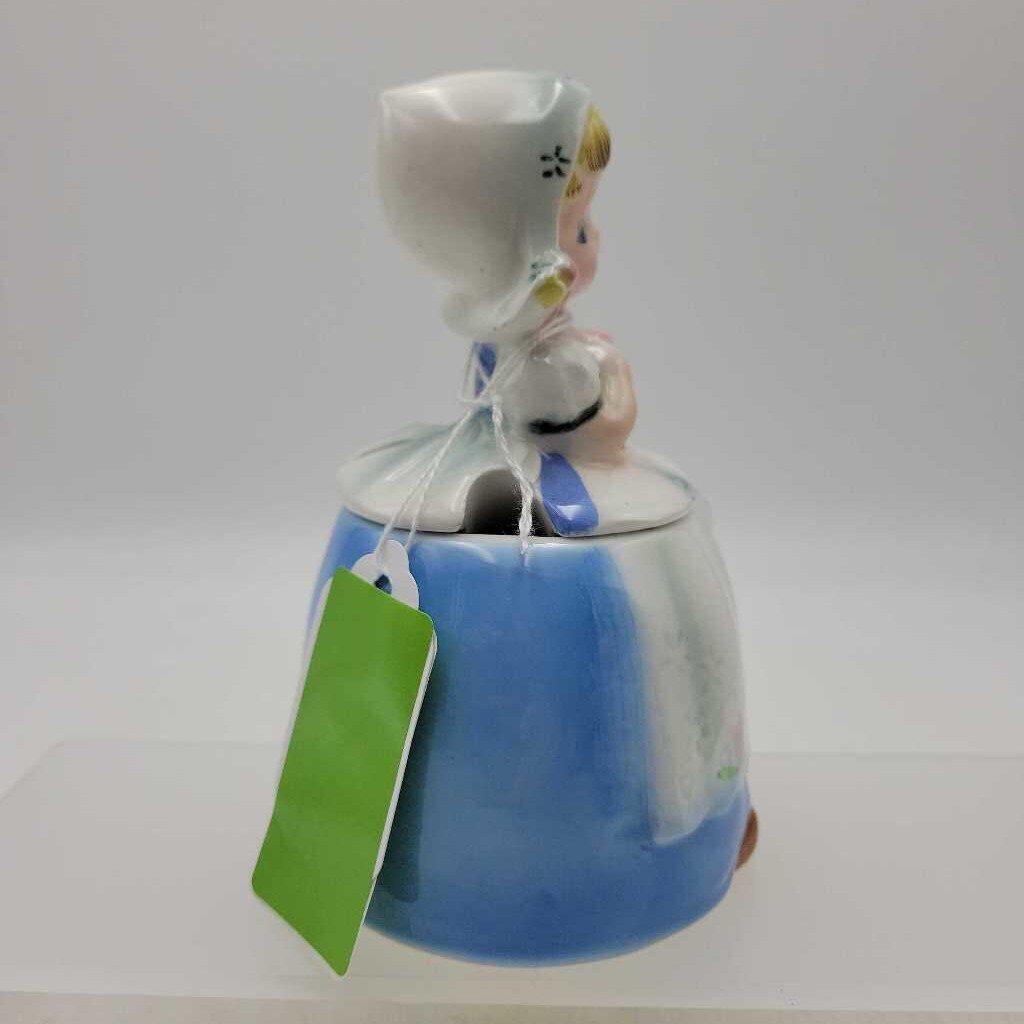 Girl Figural Jam Pot Sugar bowl (DEB)