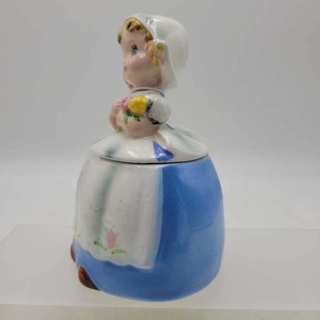 Girl Figural Jam Pot Sugar bowl (DEB)
