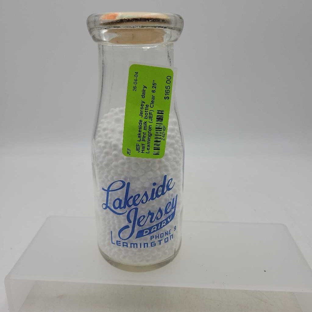 Lakeside Jersey dairy Half Pint milk bottle Leamington (JEF)