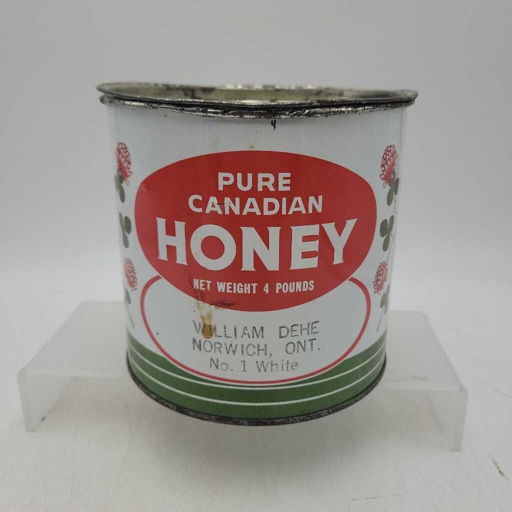 Pure Canadian Honey Tin Norwich Ont (DR)