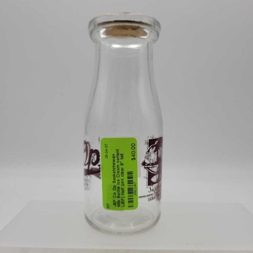 Co Op Saskatchewan Milk Bottle Ice Cream variant (JEF) Half pint