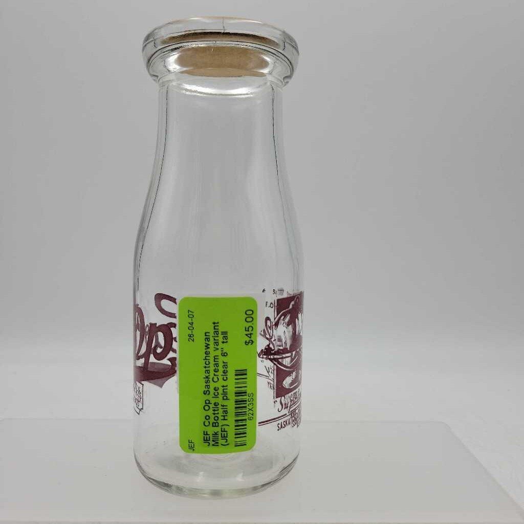 Co Op Saskatchewan Milk Bottle Ice Cream variant (JEF) Half pint