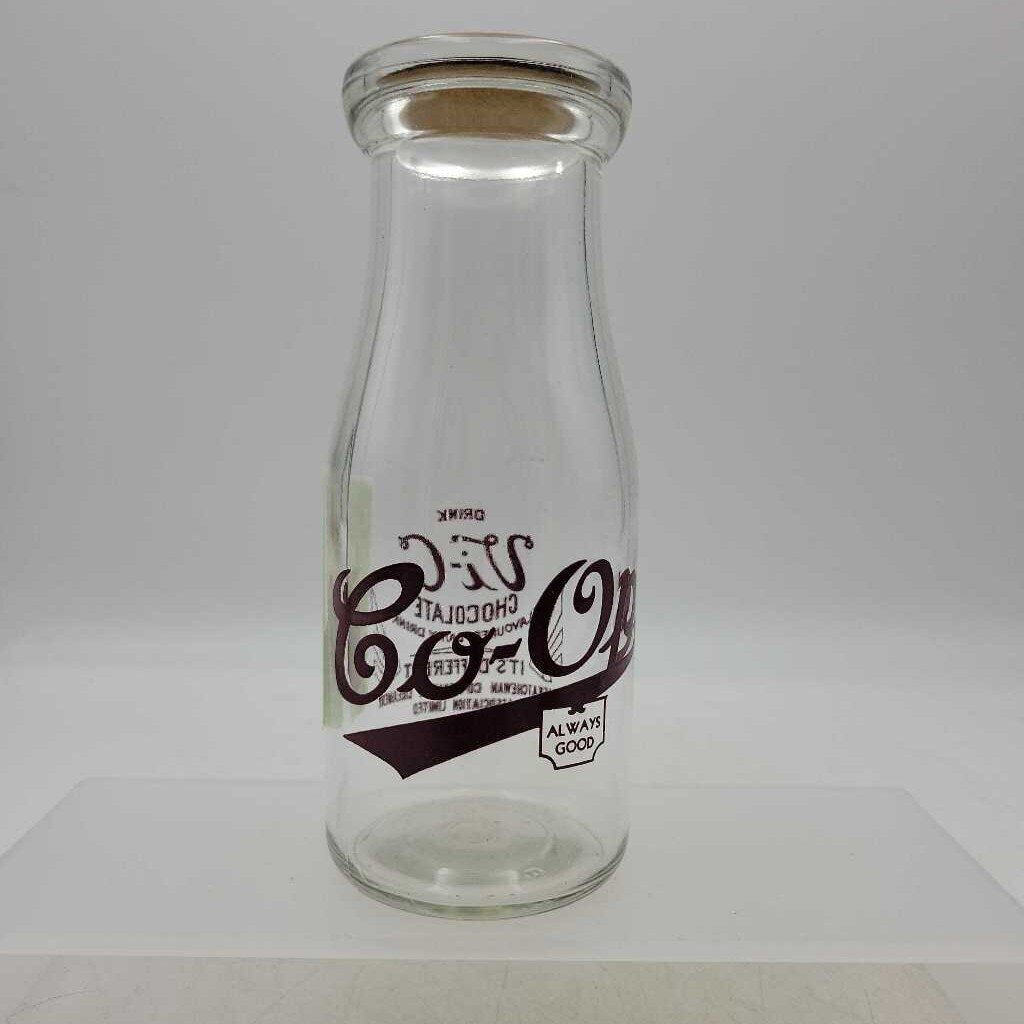 Co Op Saskatchewan Milk Bottle Vi Co Chocolate milk variant (JEF) Half pint