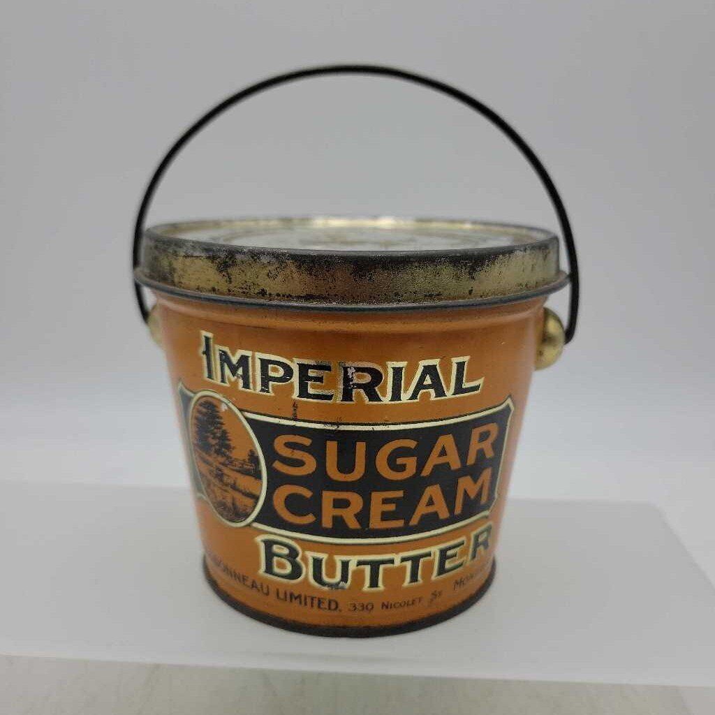 Imperial Sugar Cream Butter Tin Pail Montreal Canada