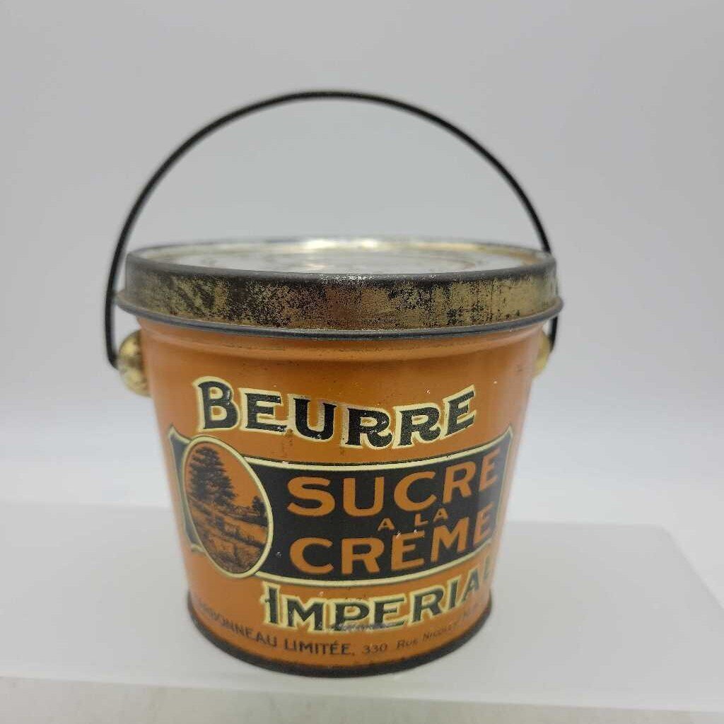 Imperial Sugar Cream Butter Tin Pail Montreal Canada