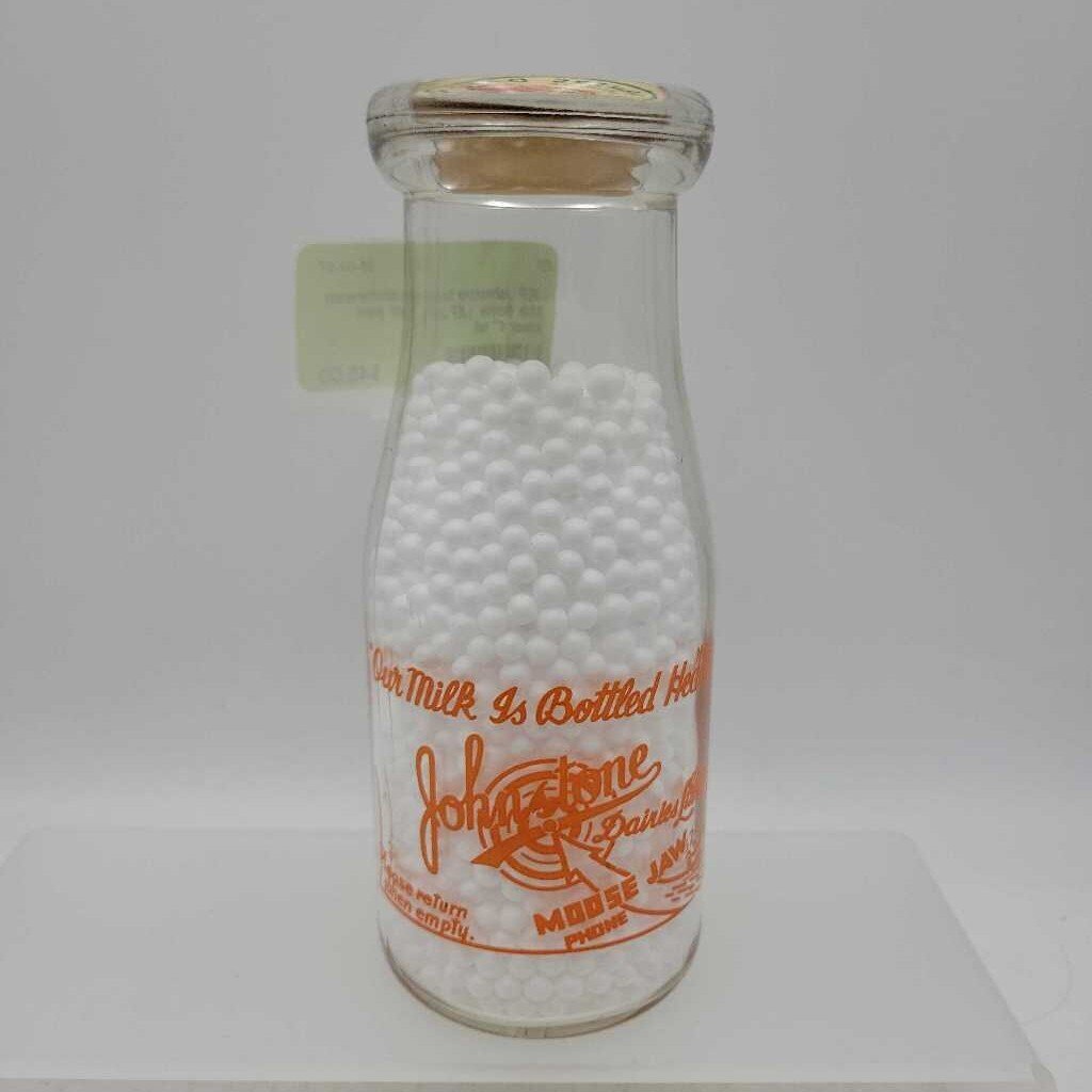 Johnstone Saskatchewan Milk Bottle (JEF) Half pint