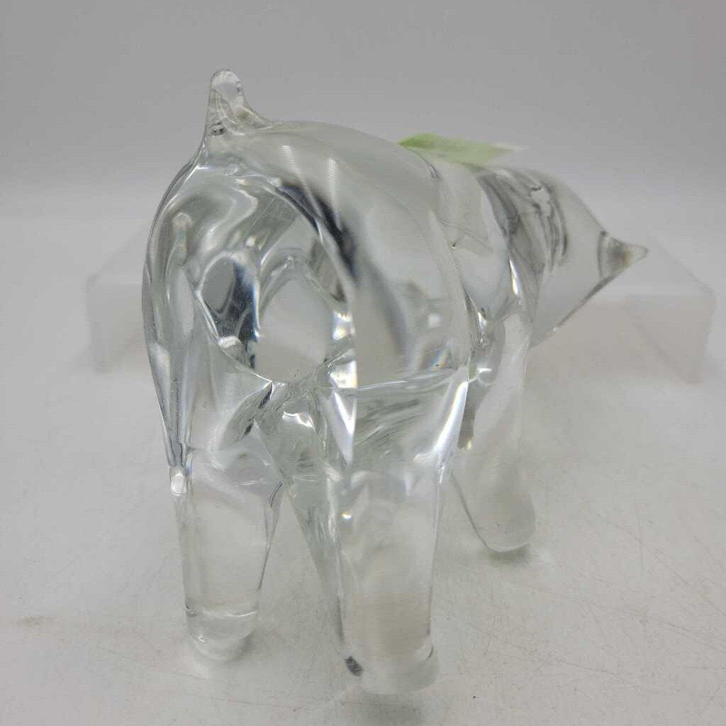 A vintage solid glass Bear (BS)