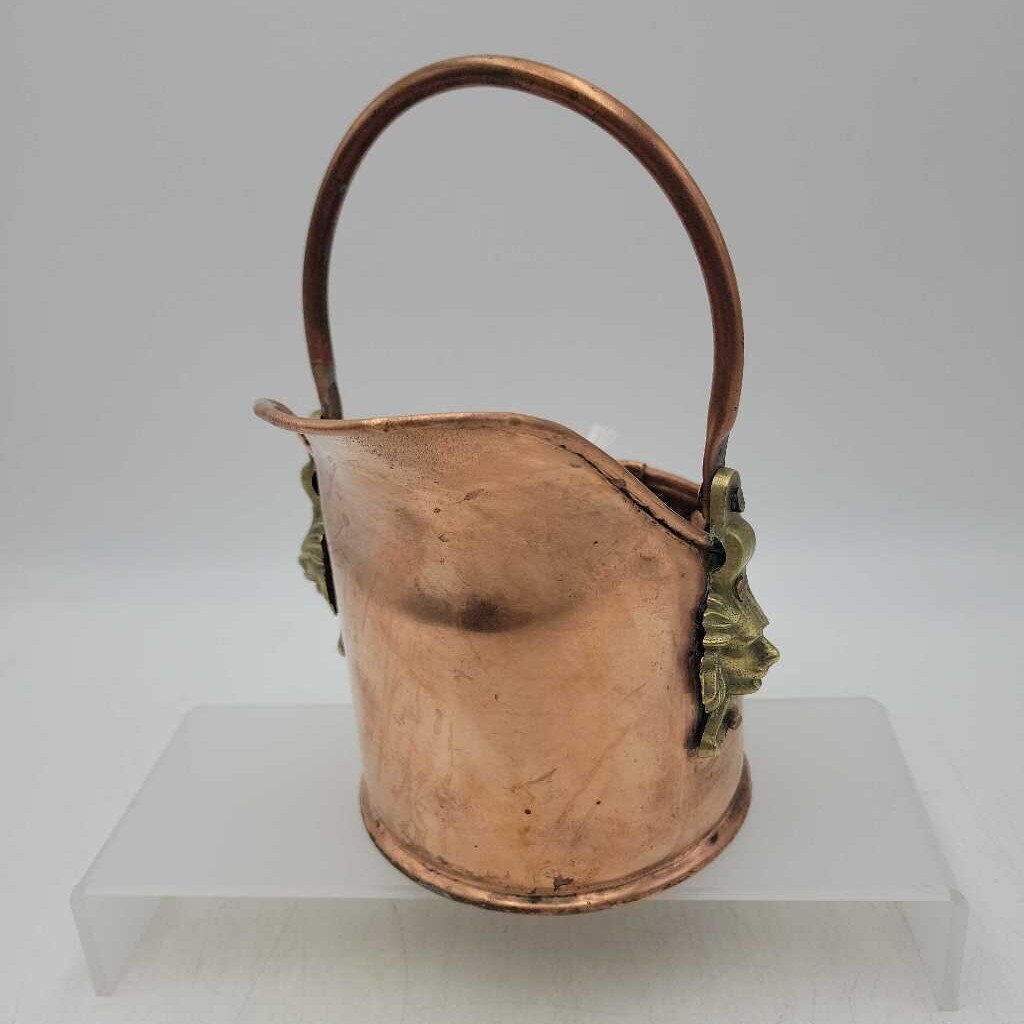 Copper & Brass Bucket with Lion Mounts (LOR)