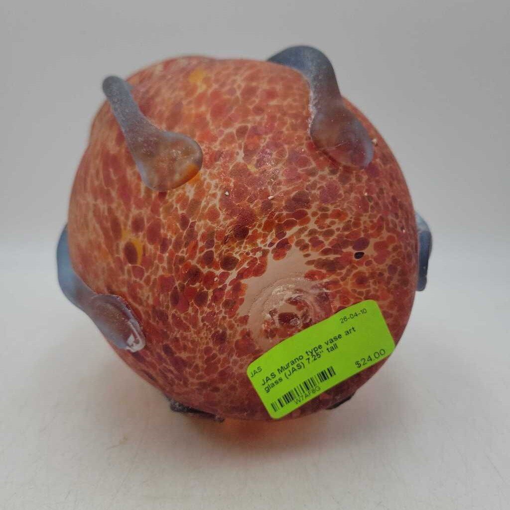 Murano type vase art glass (JAS)