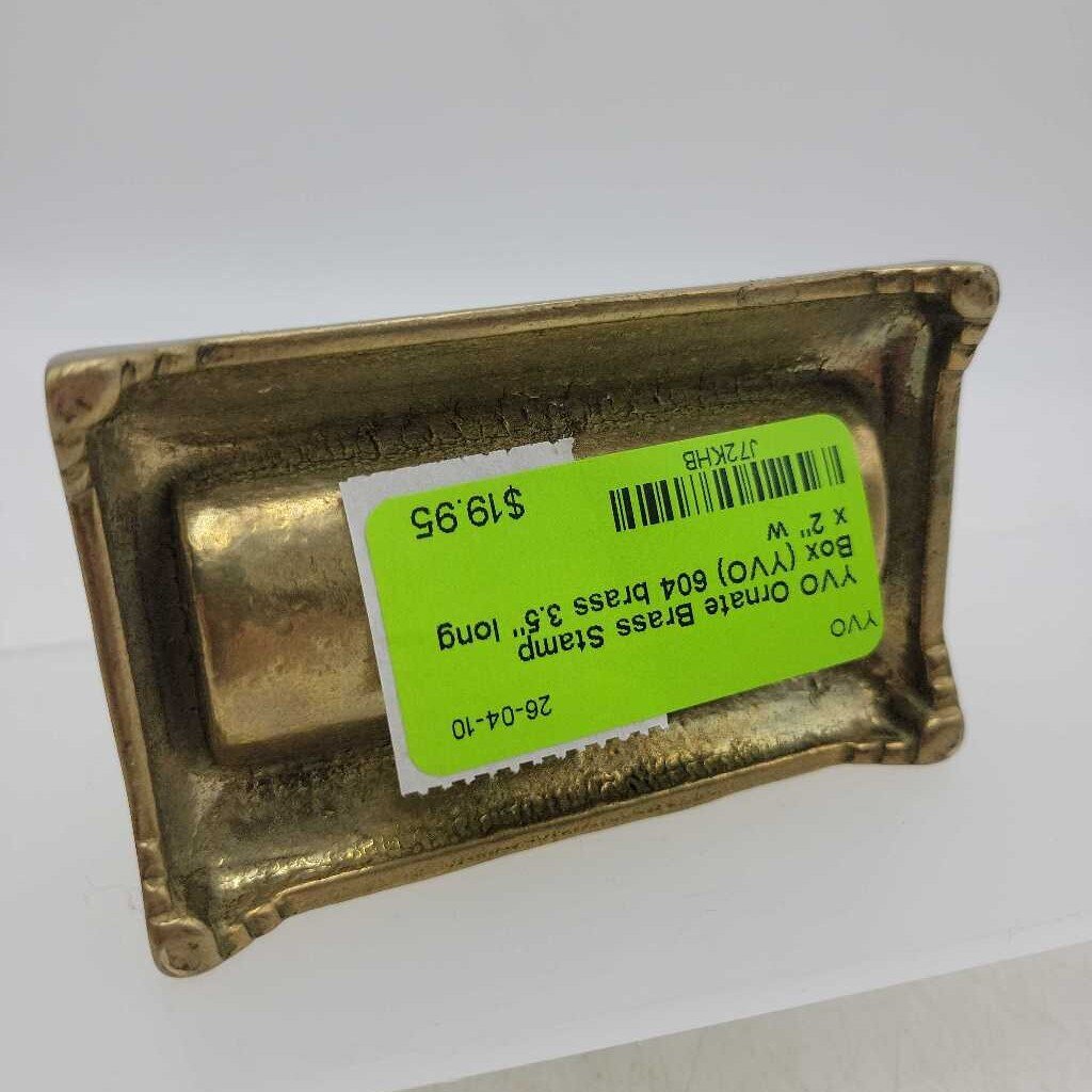 Ornate Brass Stamp Box (YVO) 604