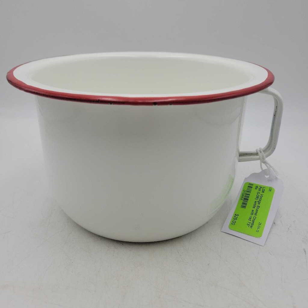 Vintage Enamel Chamber Pot (LOR)