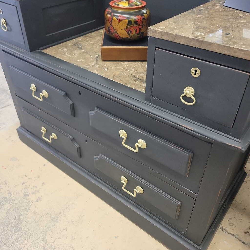 Vintage Dresser w/Marble Inlay Top (YVO) (604)