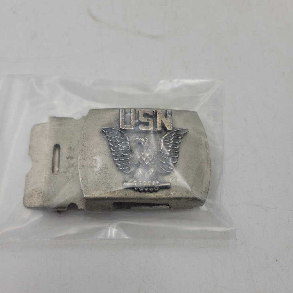 Vintage Belt Buckle USN USA Eagle (JAS)