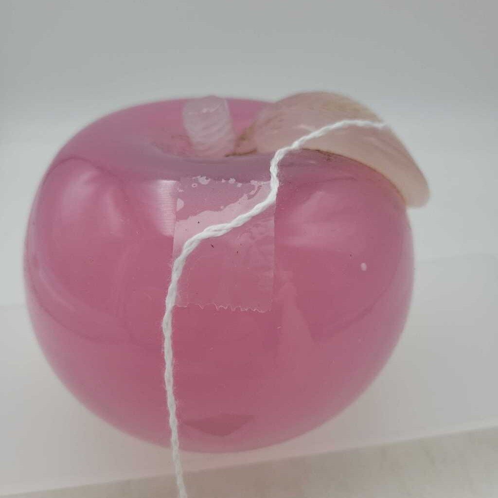 Pink art Glass Apple (DEB)