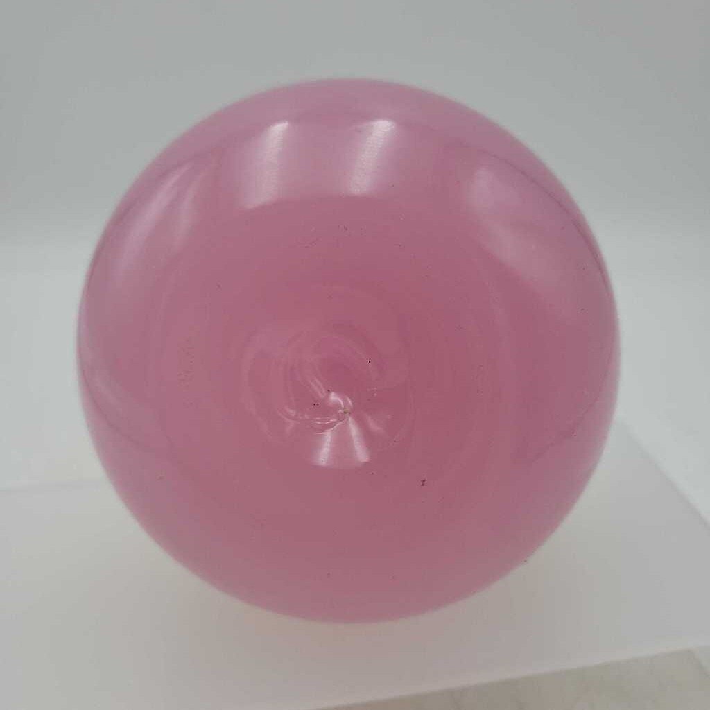 Pink art Glass Apple (DEB)