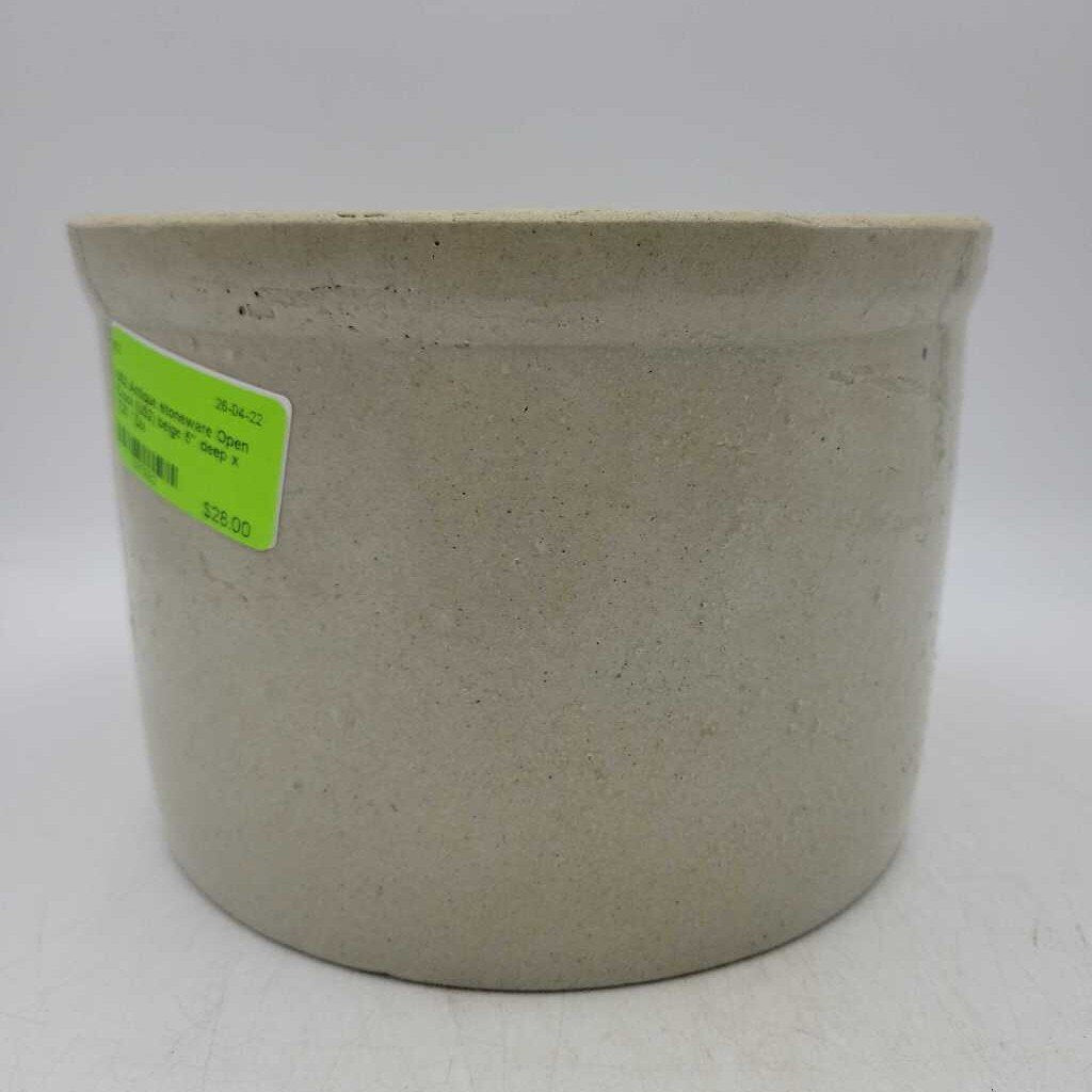 Antique stoneware Open Crock (US2)