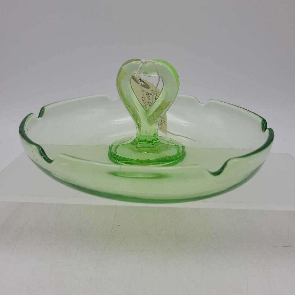 Vaseline Glass Bon Bon Dish (JL)