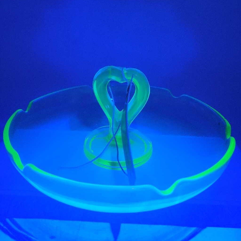 Vaseline Glass Bon Bon Dish (JL)