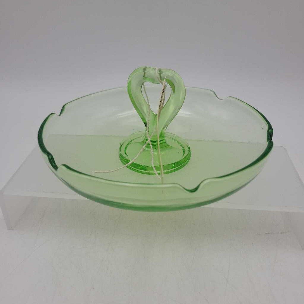 Vaseline Glass Bon Bon Dish (JL)