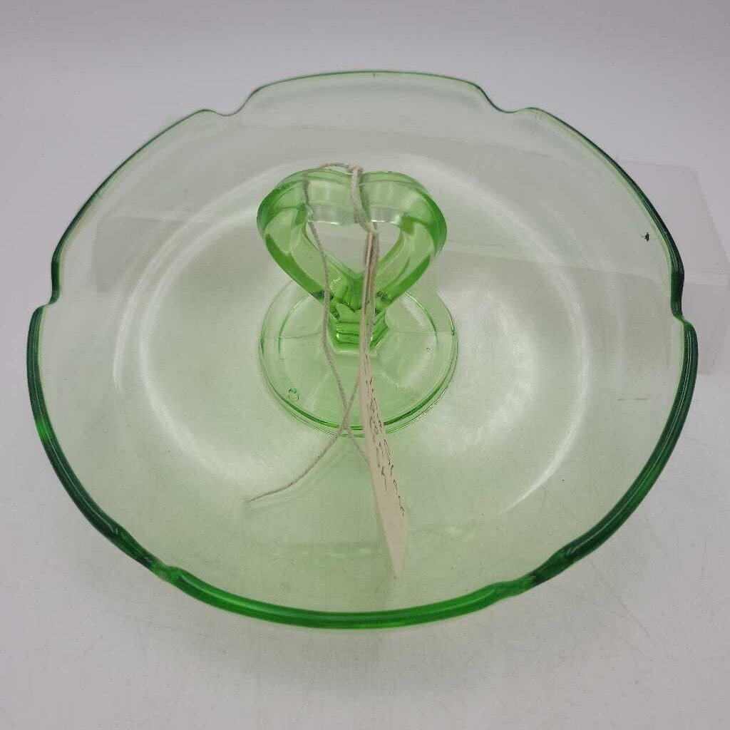 Vaseline Glass Bon Bon Dish (JL)