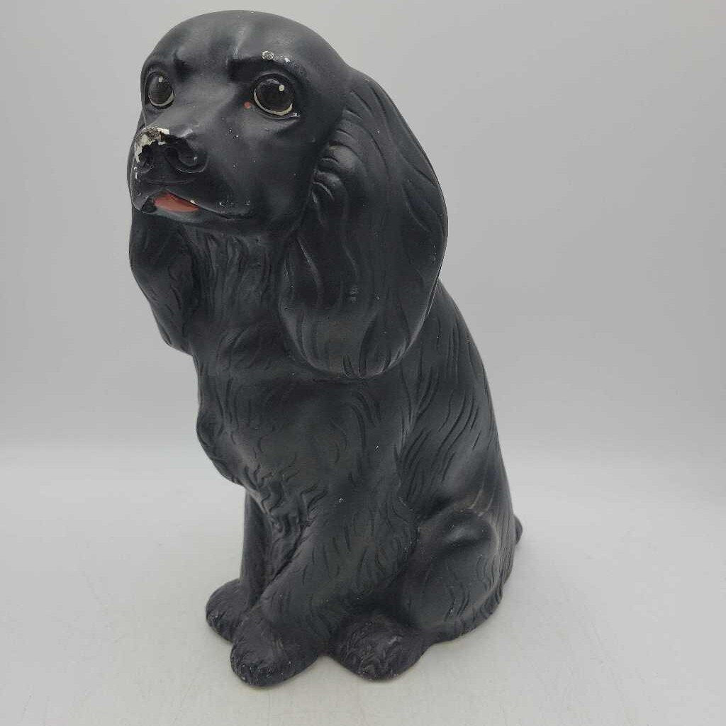 Vintage Chalkware Cocker Spanial Still Bank (JL)