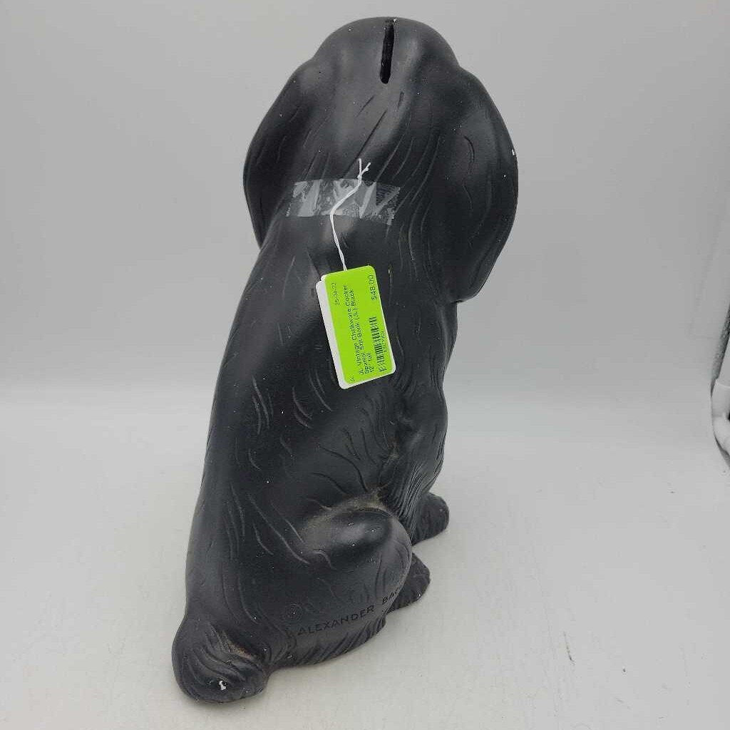 Vintage Chalkware Cocker Spanial Still Bank (JL)