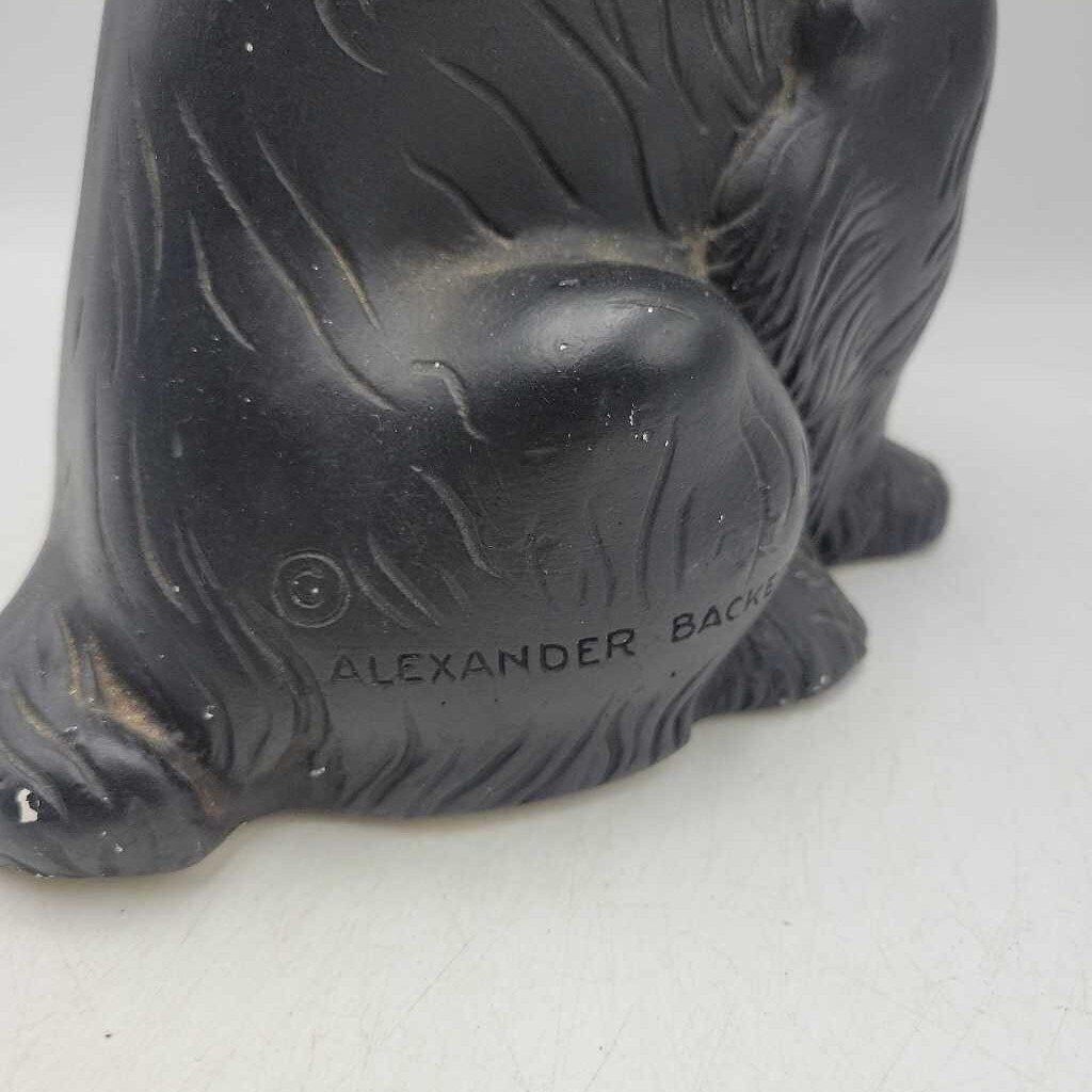 Vintage Chalkware Cocker Spanial Still Bank (JL)