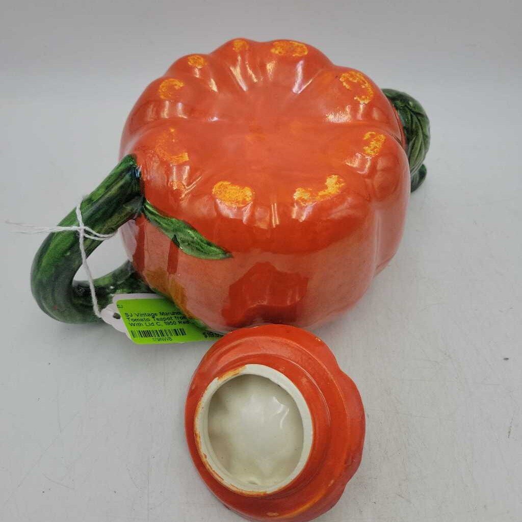 Vintage Maruhon Ware Tomato Teapot from Japan With Lid C, 1950