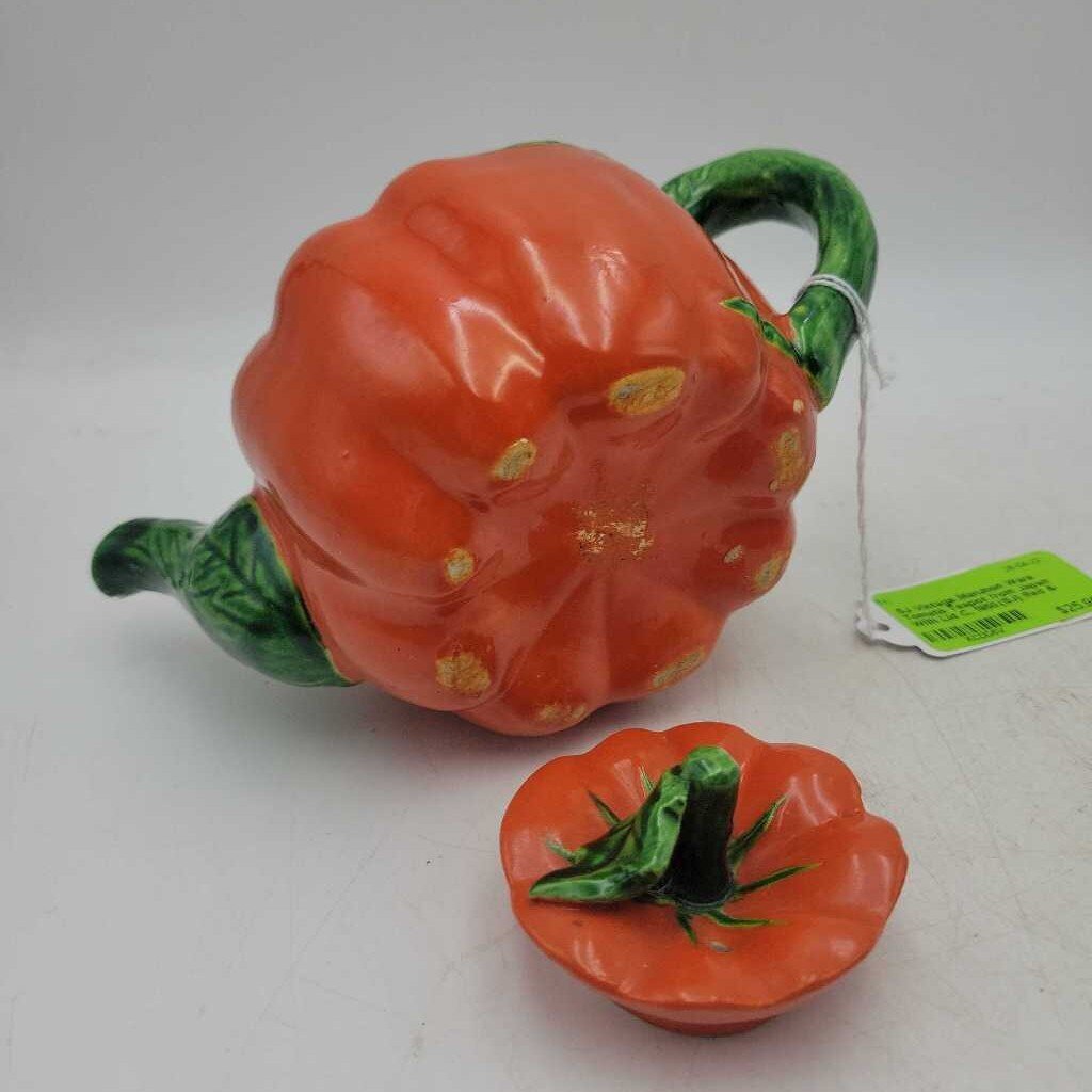 Vintage Maruhon Ware Tomato Teapot from Japan With Lid C, 1950.(SJ)