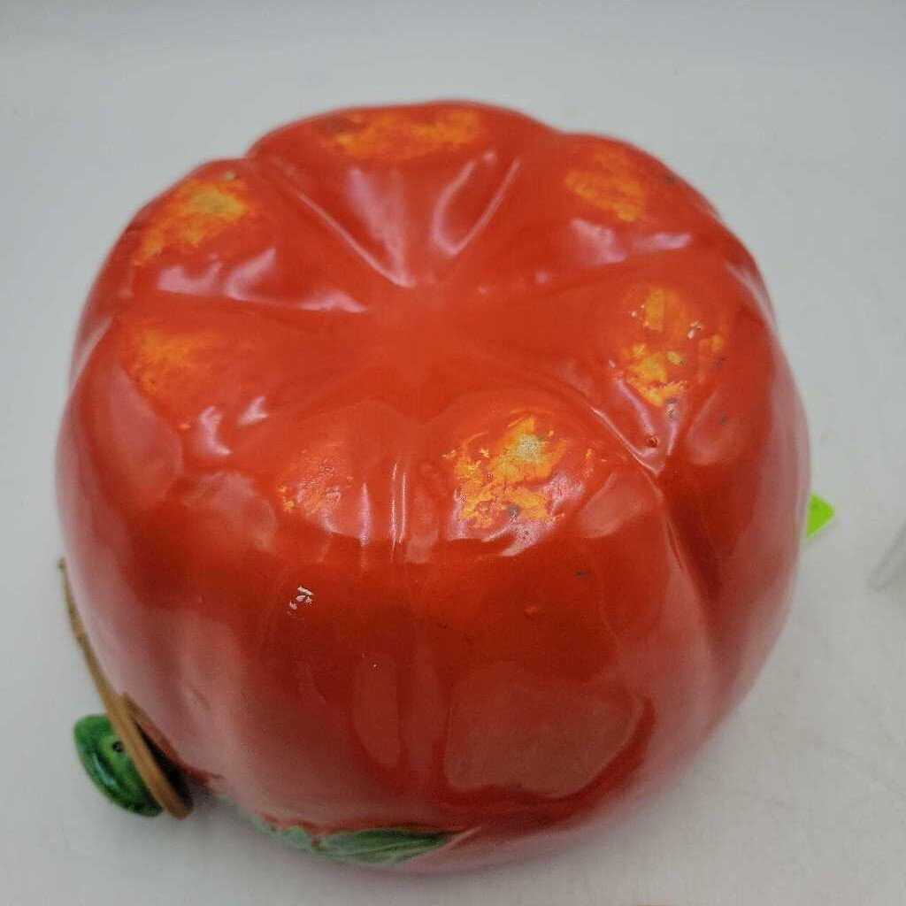Vintage Maruhon Ware Tomato Shaped Cookie Jar (SJ)