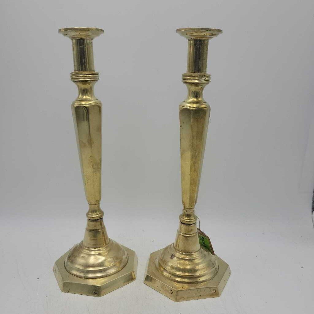 Antique Brass Candle Sticks (Set of 2) (OH)