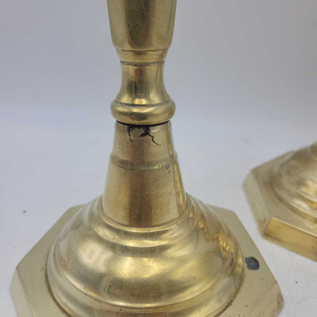 Antique Brass Candle Sticks (Set of 2) (OH)