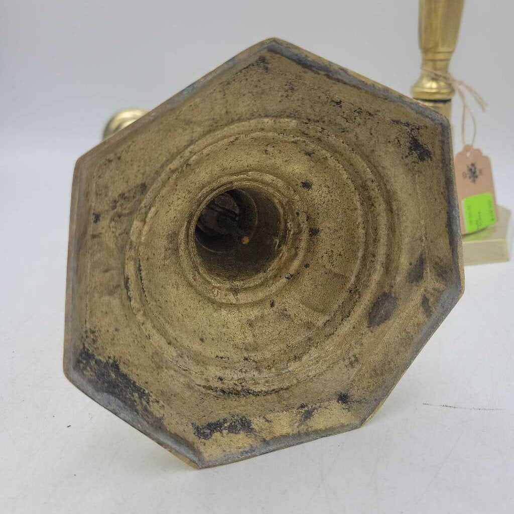Antique Brass Candle Sticks (Set of 2) (OH)